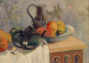 Theepot, kan en fruit, 1899